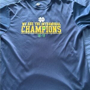 Blue Notre Dame Intramural Champion Athletic Shirt